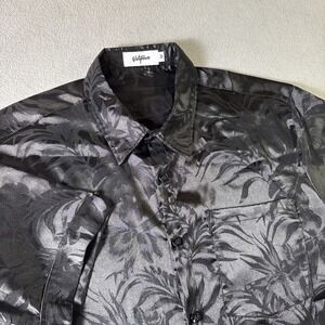 Vatpave Men's Short Sleeved Button Up Shirt Sz M Beach Shirt Black